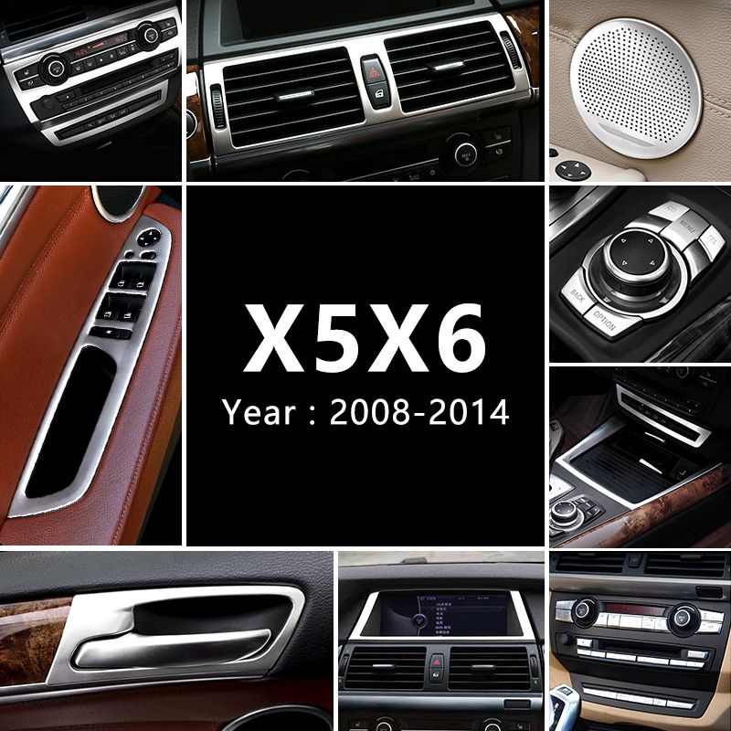 車 BMW E70 E71 X5/X6 用 車内ドアオーディオスピーカー トリムステッカー