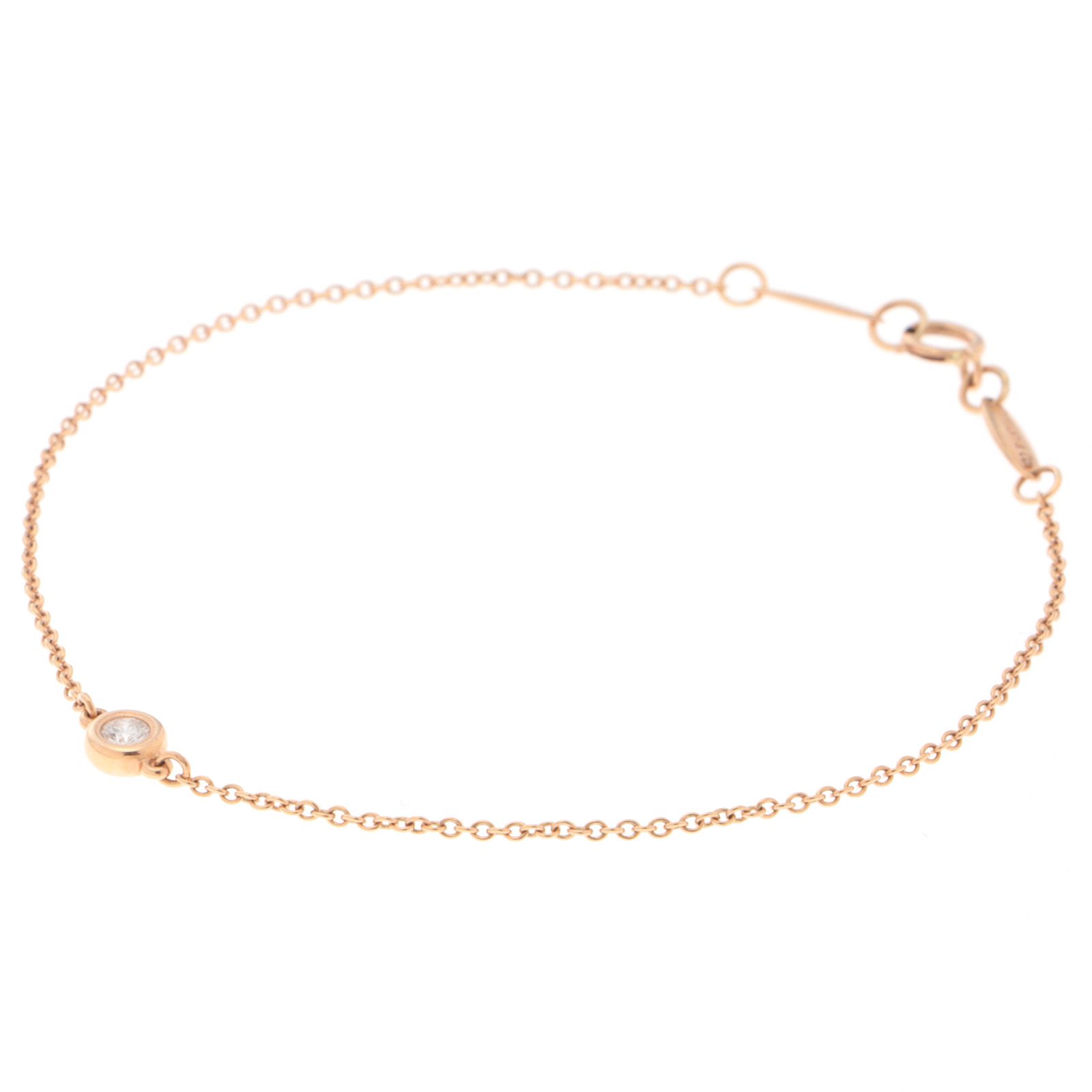 TIFFANY&Co. ティファニー バイザヤードBL ブレスレット PG ピンクゴールド ダイヤモンド【中古】【200】