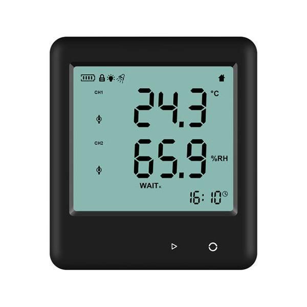ds-bitstrong 卓上・壁掛け温湿度ロガー -40～+125℃ 高温湿度対応外部プローブ・校正証明書付 ブラック BS-LOG-YDP-20E