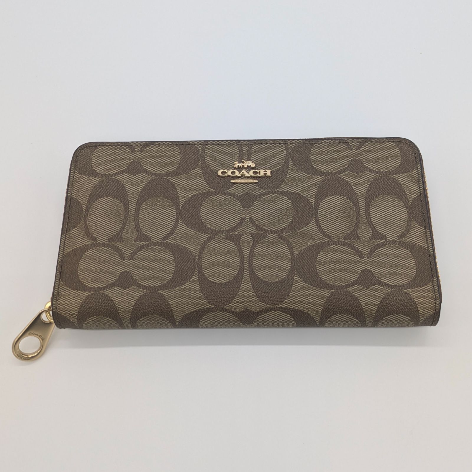 【新品未使用】コーチ COACH 長財布 シグネチャー C4452 ラウンドジップ