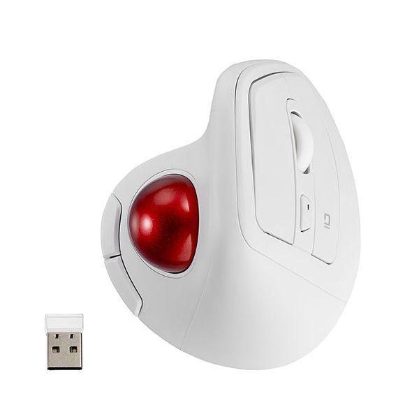 ds-Digio 無線 エルゴノミクスマウス 静音 5ボタン光学式 トラックボールマウス ホワイト MUS-TRKF248W 7,516円