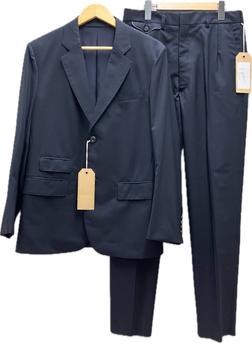 eesett&co × DAN テーラードジャケット（J142 サイズ表記36）ロングパンツ（T143 サイズ表記32）上下セット ネイビー 紺色 ウール100%