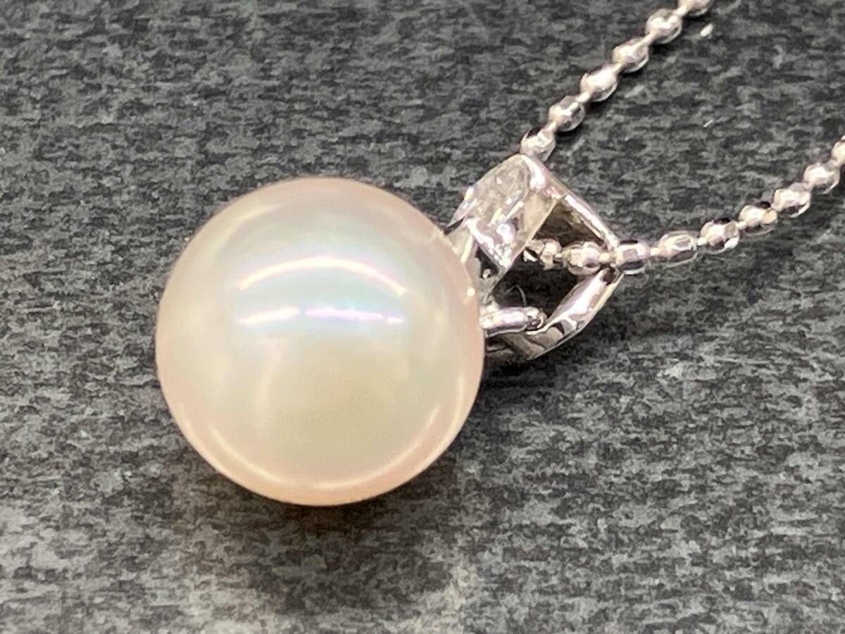 K18WG ホワイトゴールド 真珠 39.5cm 総重量2.0g ネックレス アクセサリー ソーティング付き