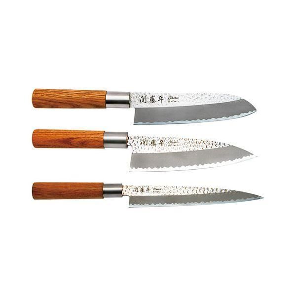 ds-関藤平 classic 鎚起包丁3本組みセット(刺身・三徳・出刃) 〔伝統と最新技術が融合〕 C7142057