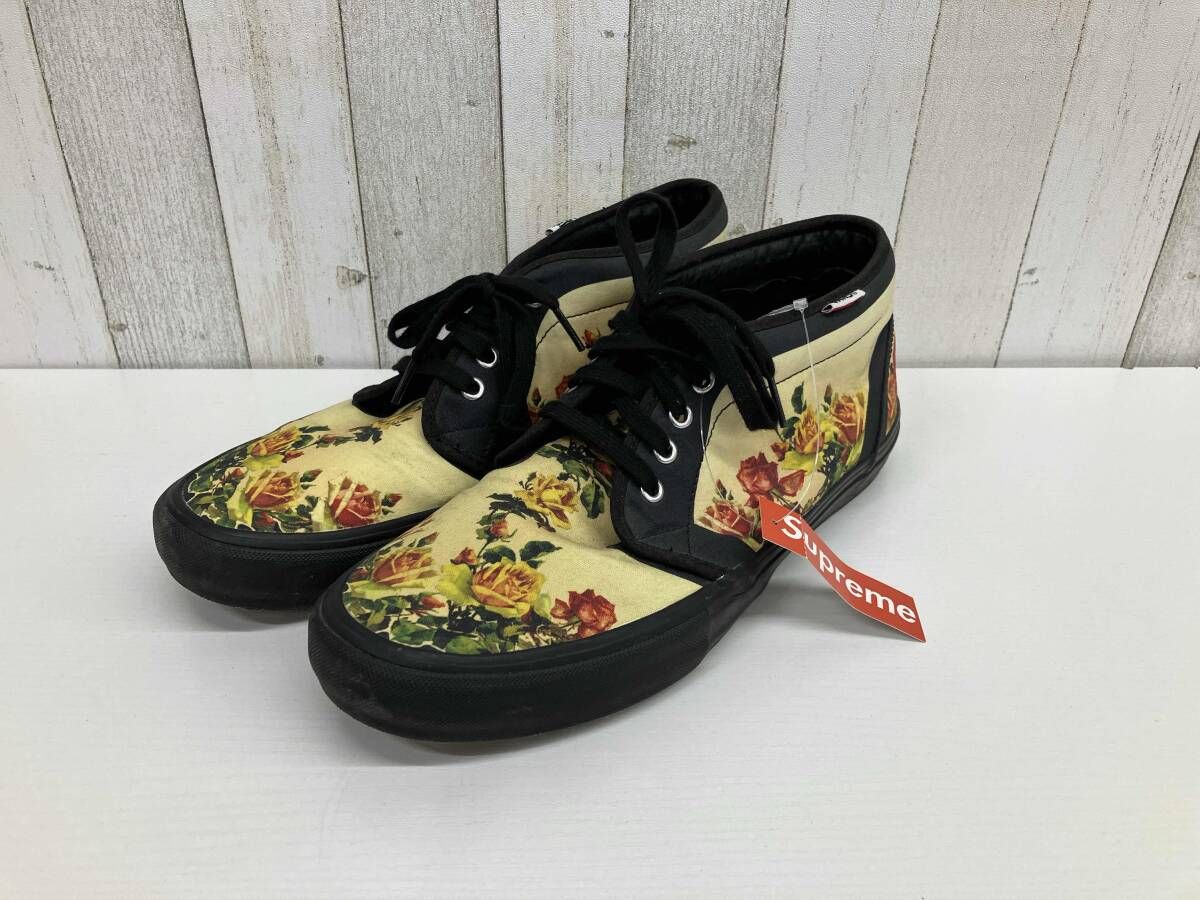 SUPREME × Jean Paul Gaultier × VANS／19SS／Floral Print Chukka Pro／チャッカ '95 プロ／721454／トリプルコラボ／イエロー／30cm
