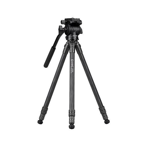 ds-CAYER カイヤー コンパクトカーボン三脚 CH10LS1 3段 脚径16mm ブラック VCAYER-CH10LS1BK