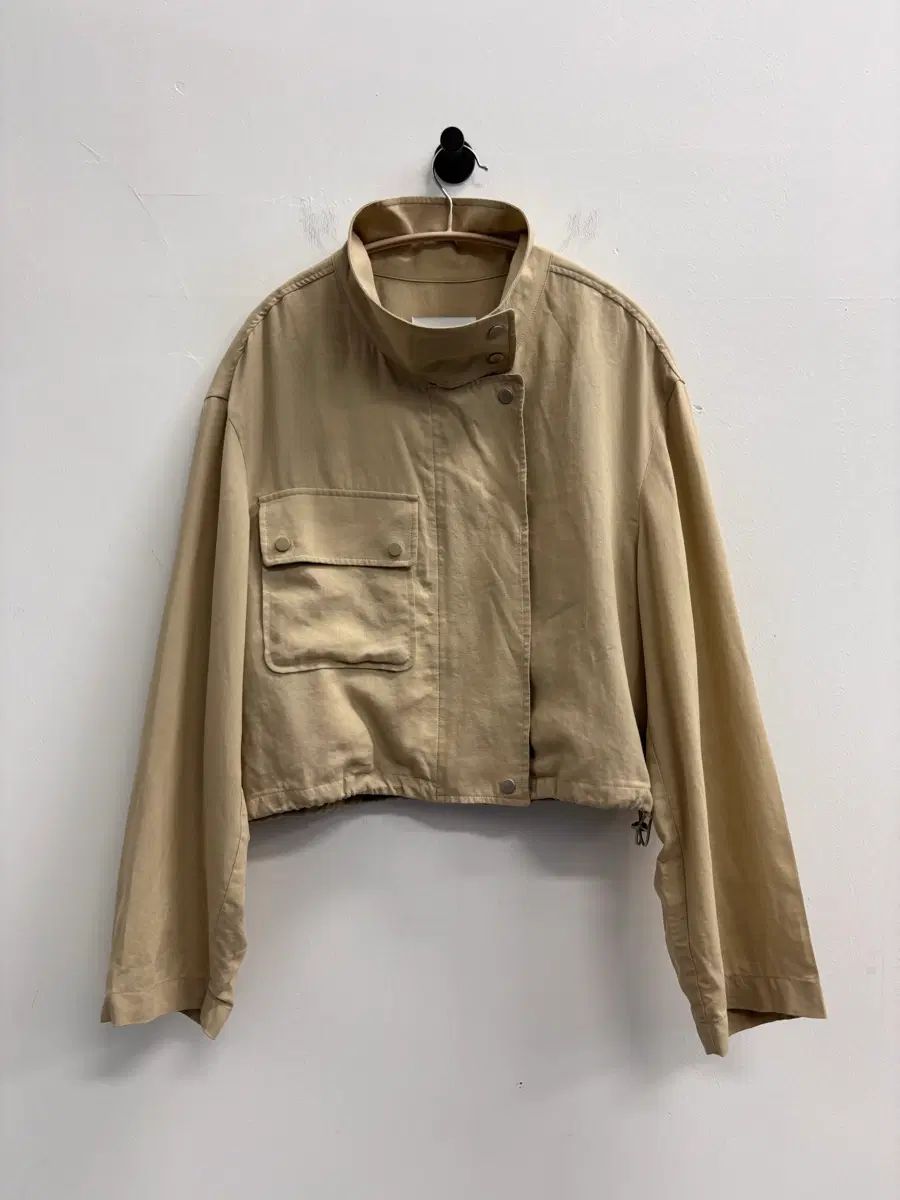 UMER ユメ儿 リネン オーバーサイズ クロップド ジャケット