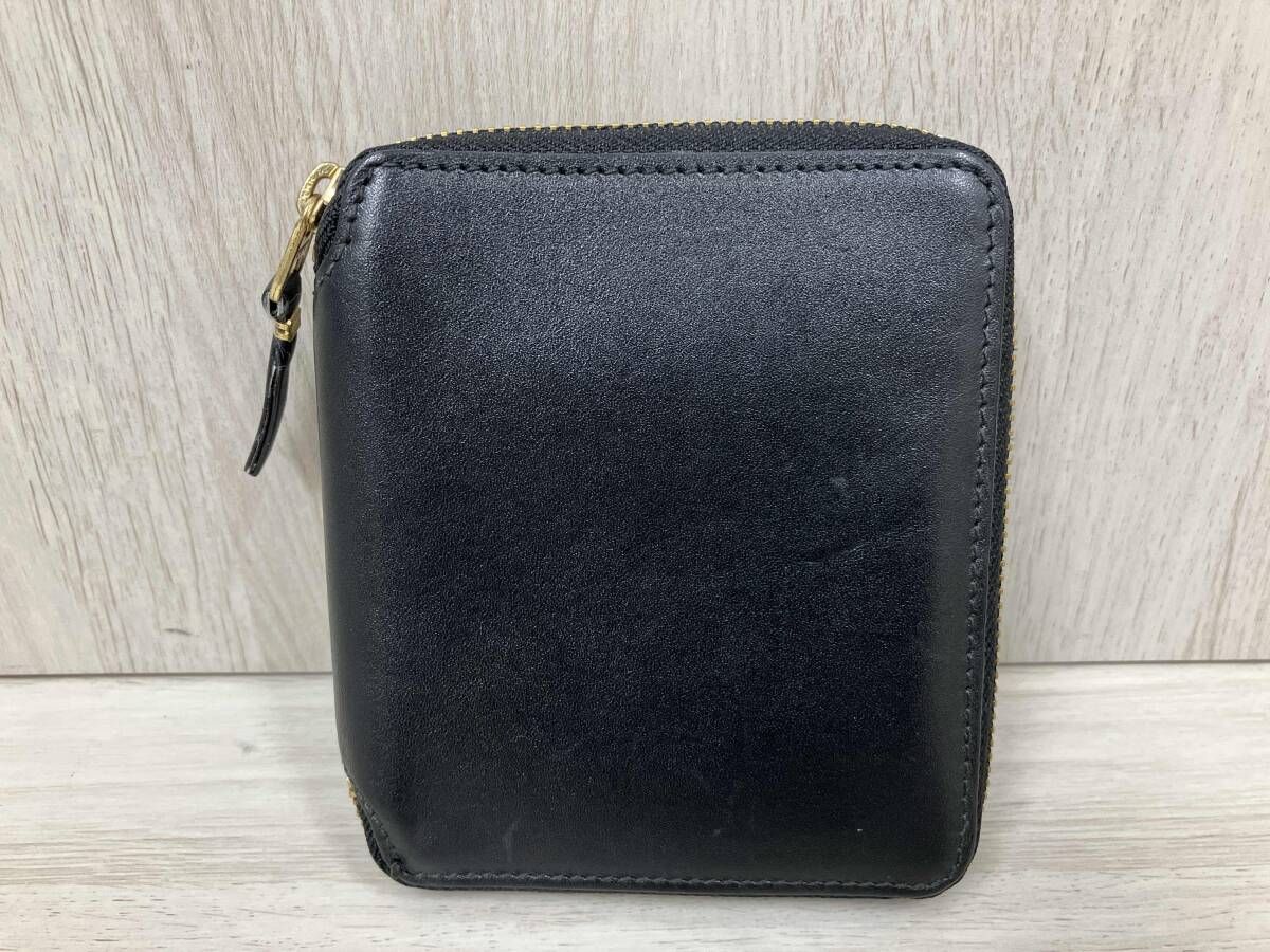 COMME des GARCONS 二つ折り財布 (小銭入れあり)ラウンドファスナー ブラック