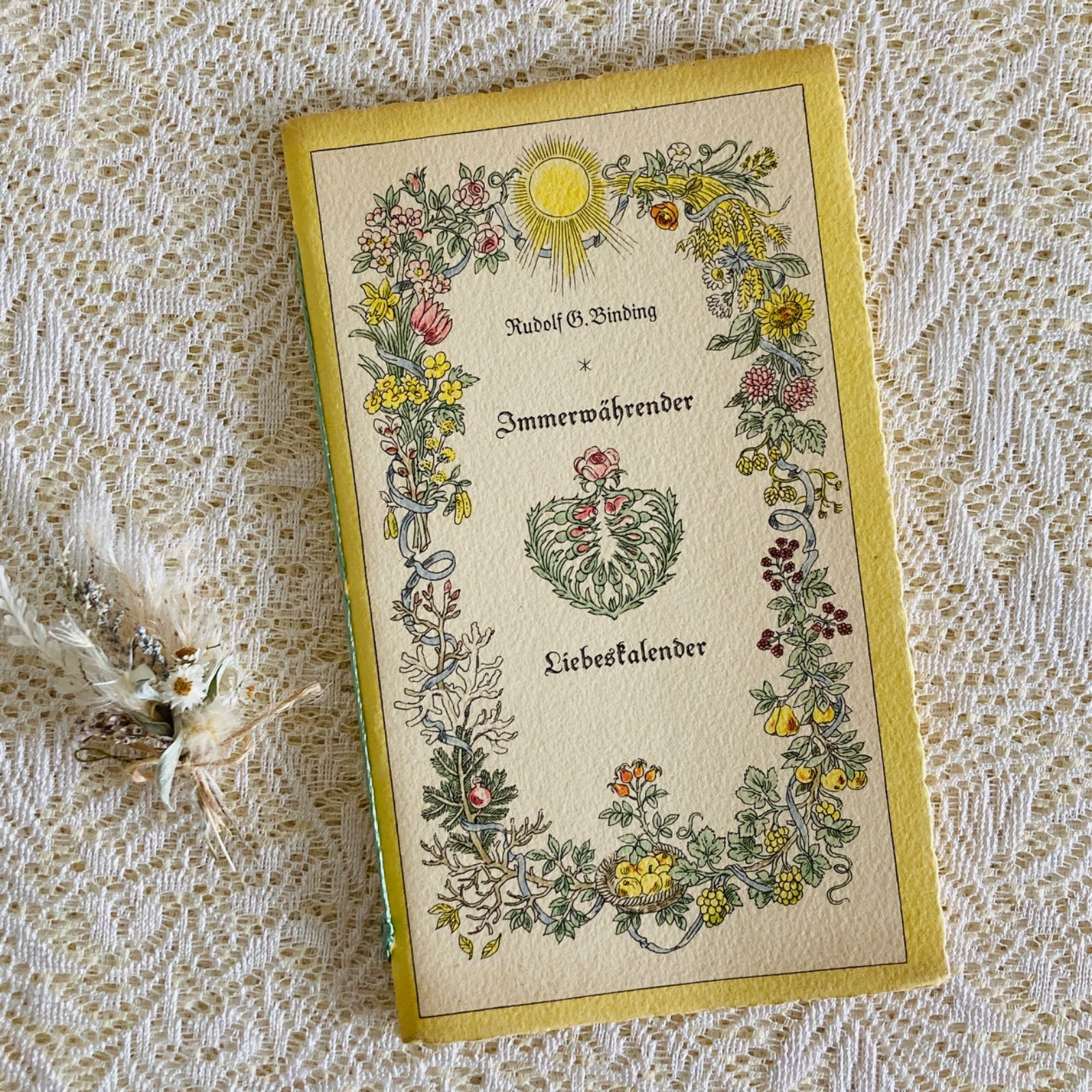 1894年　詩選集　ヴェレーナ・ソフィー　アンティーク　洋書　ドイツ　古書　レア ドイツのヴィンテージ詩集 クラシカルな書体と繊細な挿絵 インテリア