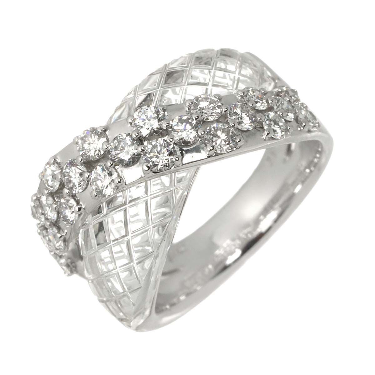ジュネ Jeunet 15号 リング ダイヤ 1.28ct クリスタル K18 WG ホワイトゴールド 750 指輪 Diamond Ring 90330235