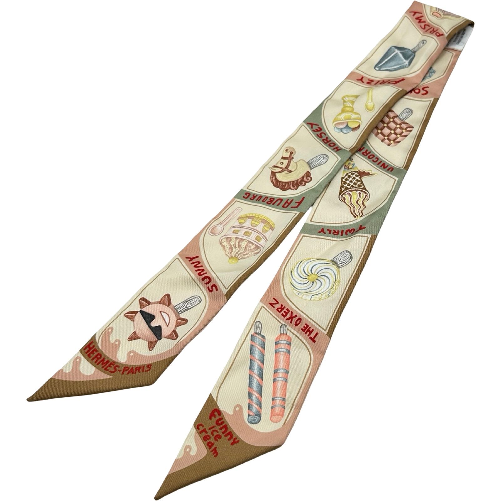 エルメス HERMES ツイリー FUNNYICECREAM マルチカラー シルク レディース スカーフ 17,760円