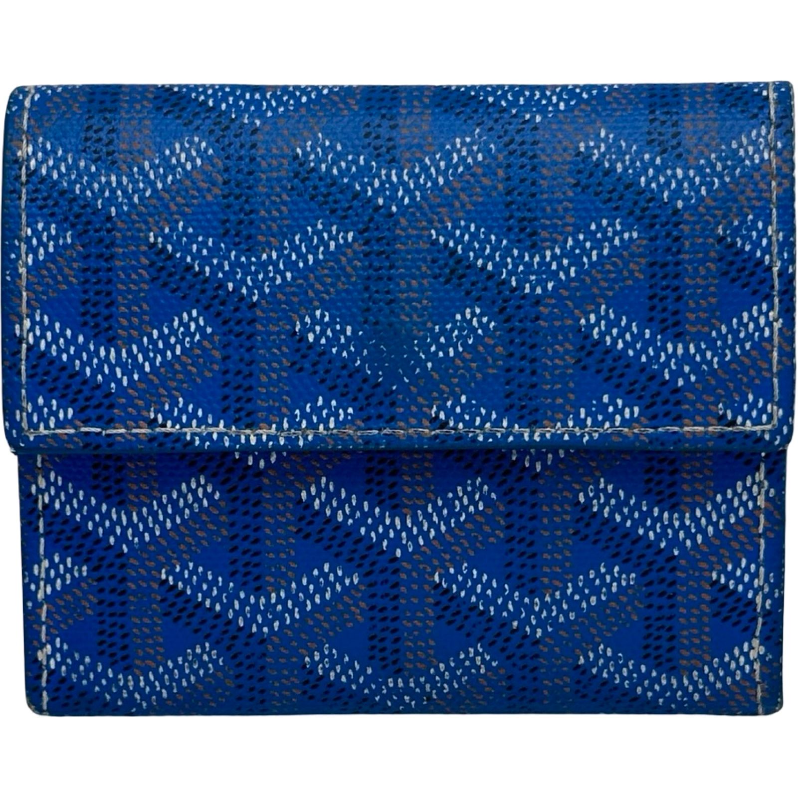 ゴヤール GOYARD マリニーウォレット ブルー シルバー金具 ゴヤールディンキャンバス レディース コインケース