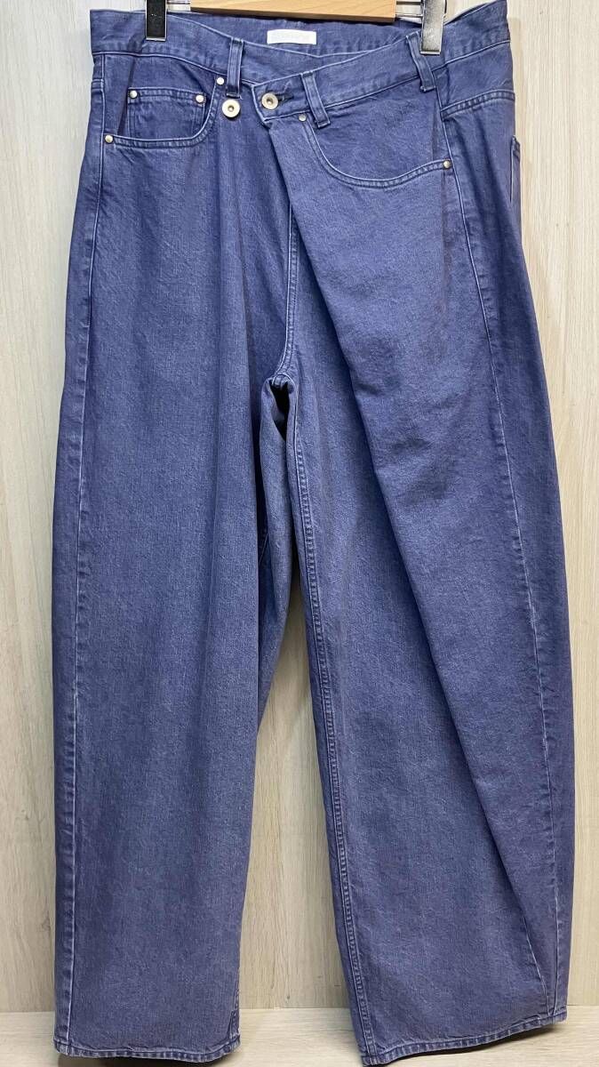 UNDECORATED WRAPPED DENIM JEANS UDS26409 ラップド デニム ジーンズ アシンメトリー パンツ アンデコレイテッド レディース 日本製