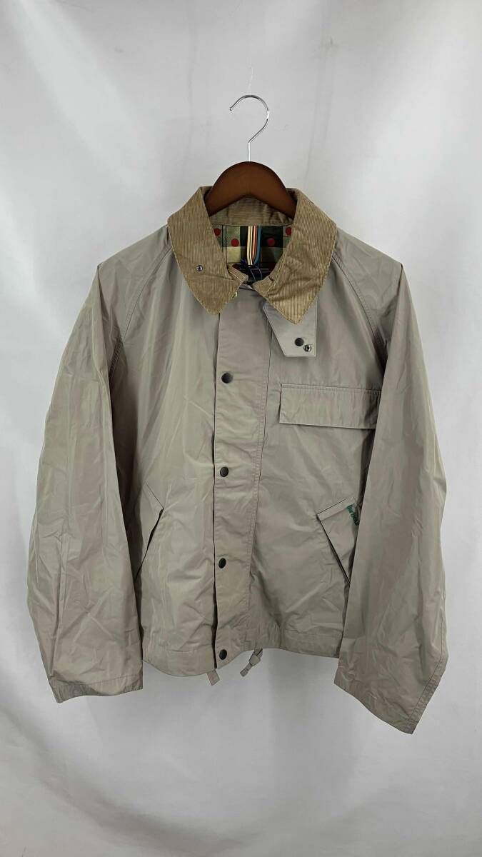 美品 タグ付き PAUL SMITH× Barbour ポールスミス バブアー ブルゾン MSP0195 メンズ Lサイズ ベージュ 通年
