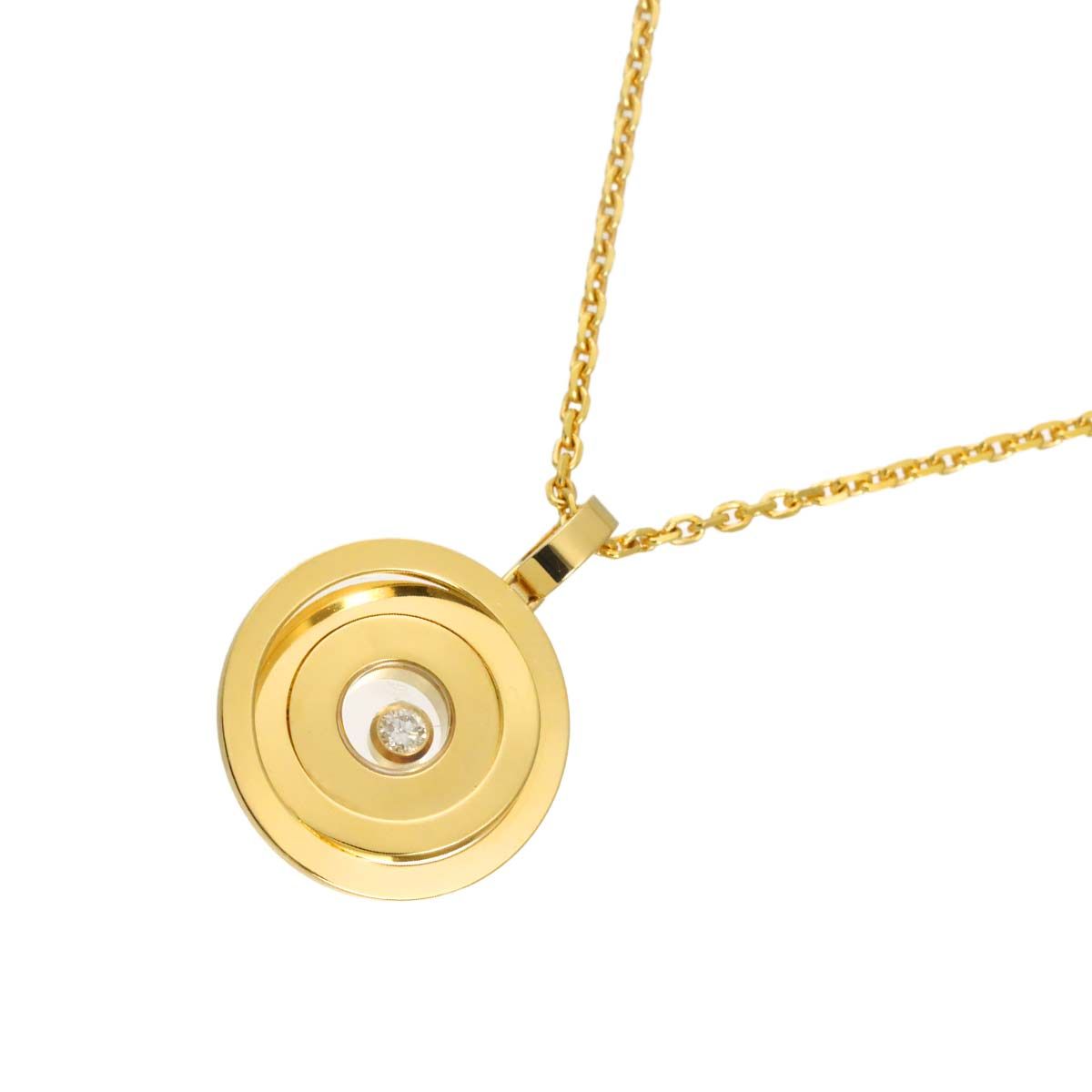 ショパール Chopard ハッピースピリット ダイヤ ネックレス 42cm K18 YG イエローゴールド 750 Happy Diamond Necklace 90331786