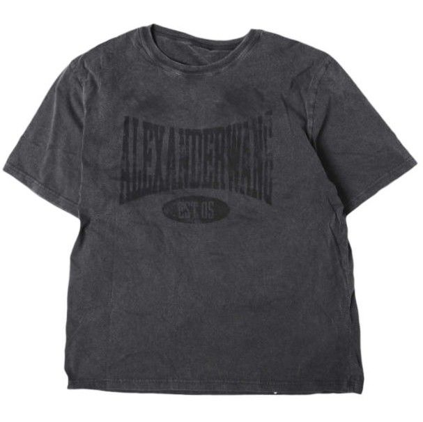 ALEXANDER WANG アレキサンダーワン 25SS GRAPHIC SHORT SLEEVE TEE シャドウロゴプリントTシャツ 4CC2251542 XL FADED BLACK 半袖 定価42,900円 トップス g27686