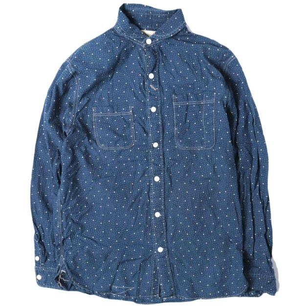 RRL ダブルアールエル 26SS Dot Print Indigo Work Shirt ドット