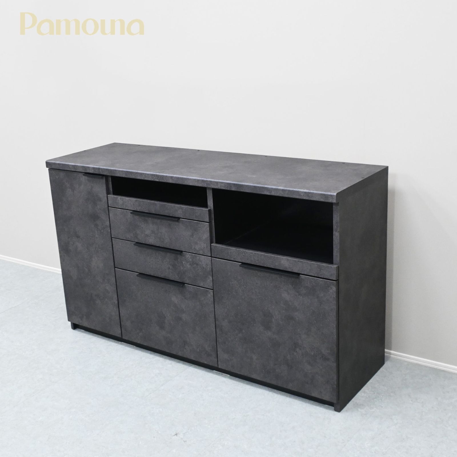 .☆美品☆Pamouna パモウナ キッチンカウンター IDA-1600R下台 ハイカウンター セラミカネロ 14万