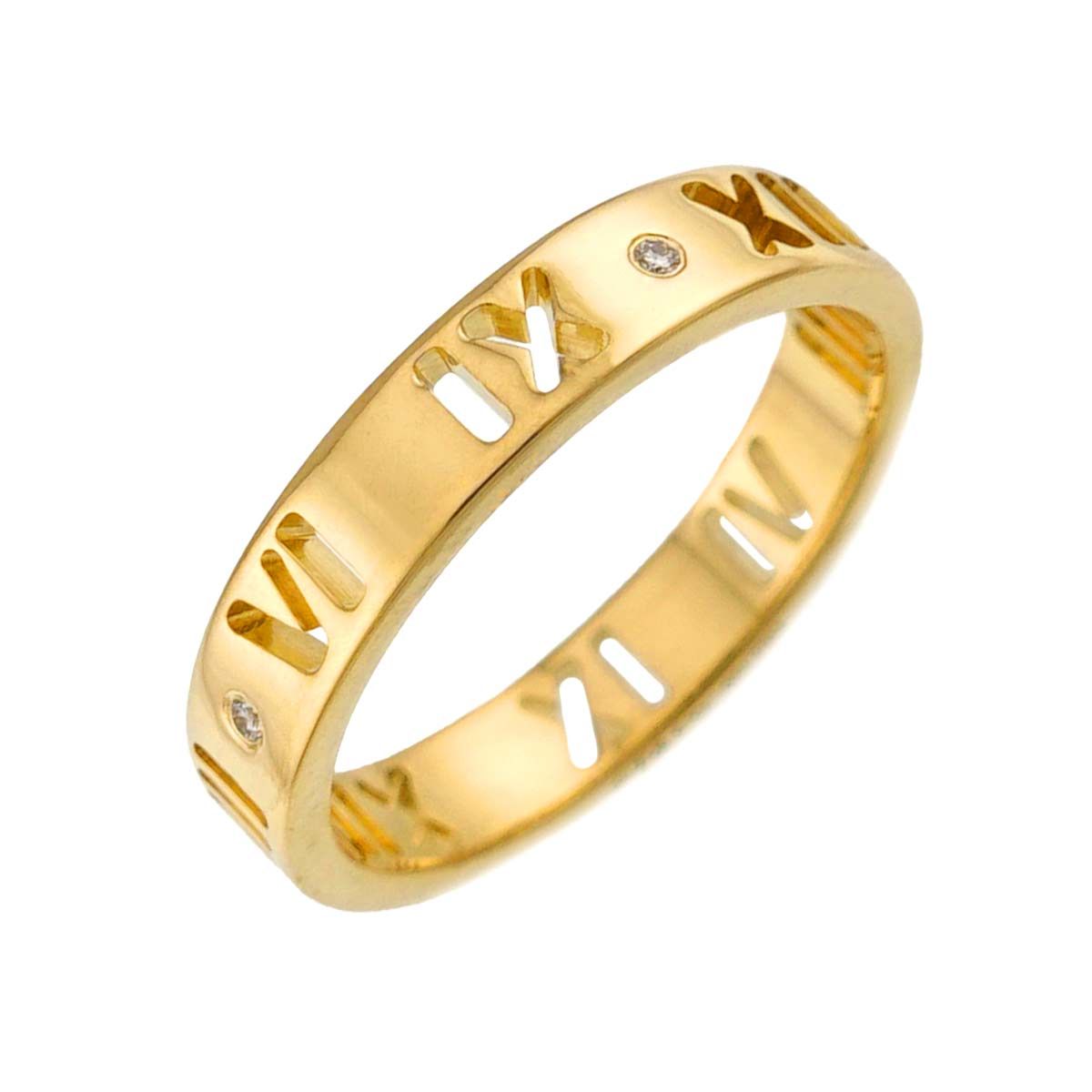 ティファニー TIFFANY&CO. アトラス オープン 9.5号 リング ダイヤ K18 YG イエローゴールド 750 指輪 Atlas Ring 90333660