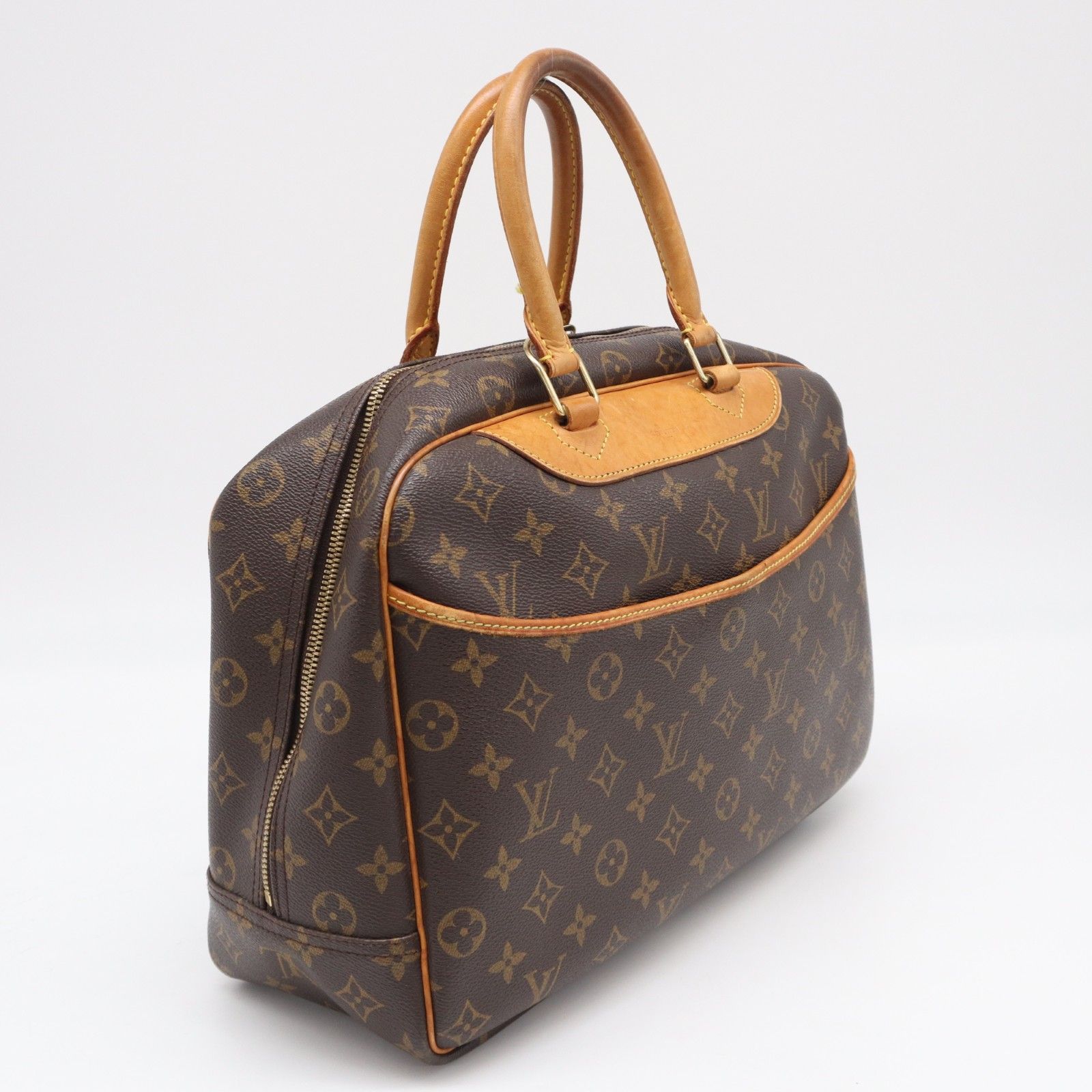 ★3日以内返品可★ LOUIS VUITTON ルイ・ヴィトン モノグラム ドーヴィル M47270 ハンドバッグ ブラウン ベージュ コーティングキャンバス レザー レディース 34,639円