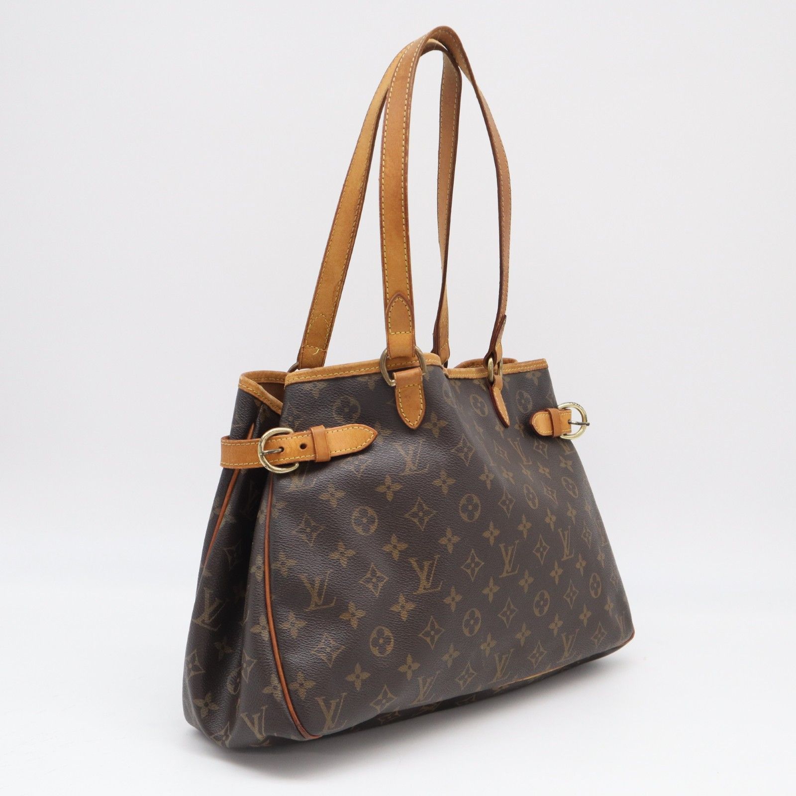 ★3日以内返品可★ LOUIS VUITTON ルイ・ヴィトン モノグラム バティニョール オリゾンタル M51154 ハンドバッグ ブラウン ベージュ コーティングキャンバス レザー レディース 43,320円
