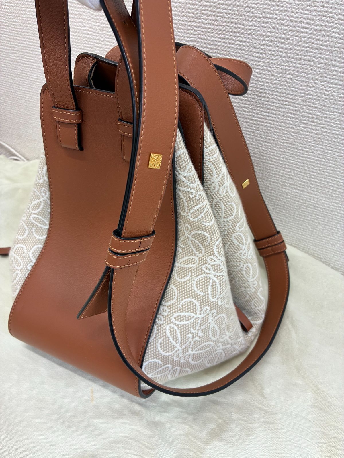美品 LOEWE ロエベ ハンモック スモール アナグラム ジャガード 2WAY 