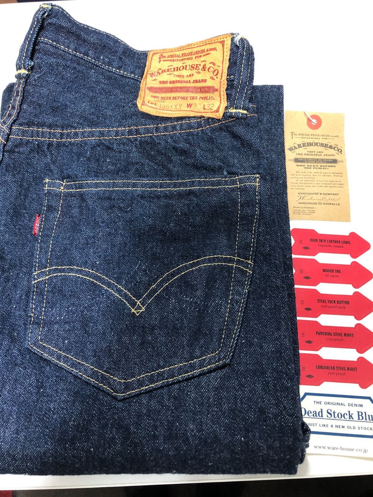 パンツ 035071 WAREHOUSE 1001XX 1000 デニム 34 赤耳