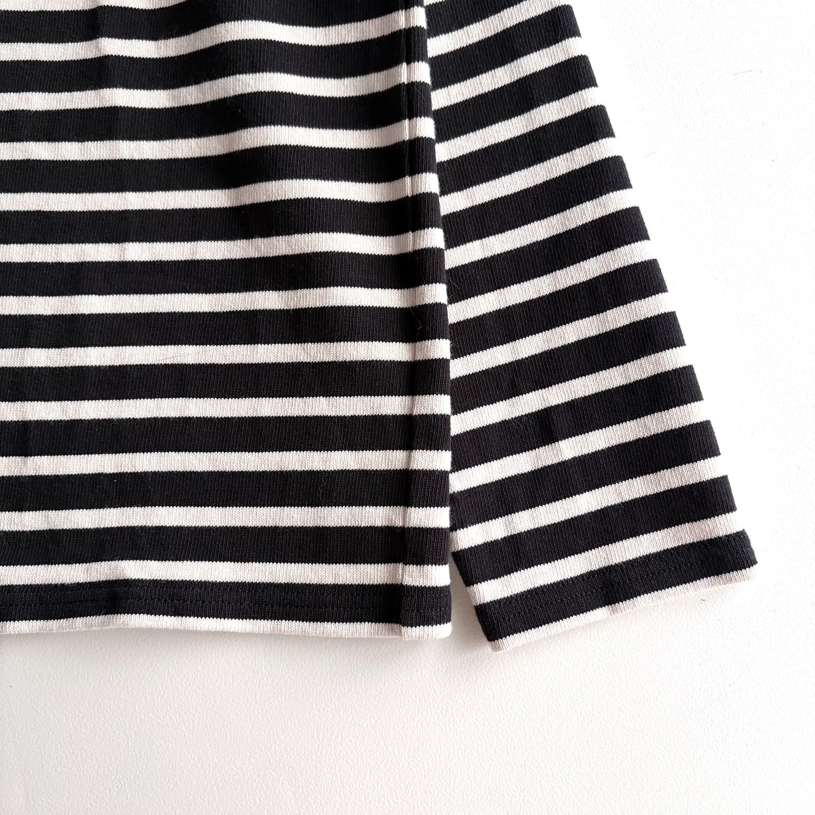 美品 / SAINT JAMES セントジェームス / OUESSANT ウェッソン 長袖 ボーダー バスクシャツ / ユニセックス T3 レディース メンズ / ブラック×エクリュ / フランス製 / トップス