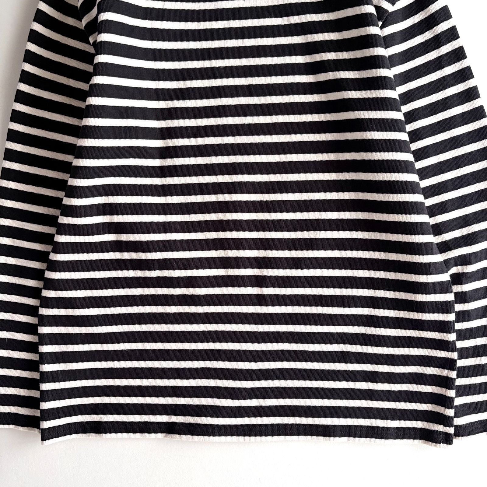 美品 / SAINT JAMES セントジェームス / OUESSANT ウェッソン 長袖 ボーダー バスクシャツ / ユニセックス T3 レディース メンズ / ブラック×エクリュ / フランス製 / トップス