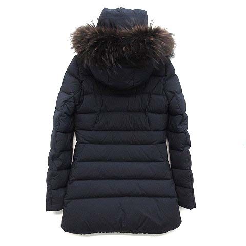 美品】タトラス セラミカ ダウンコート ラクーン ネイビー レディース 
