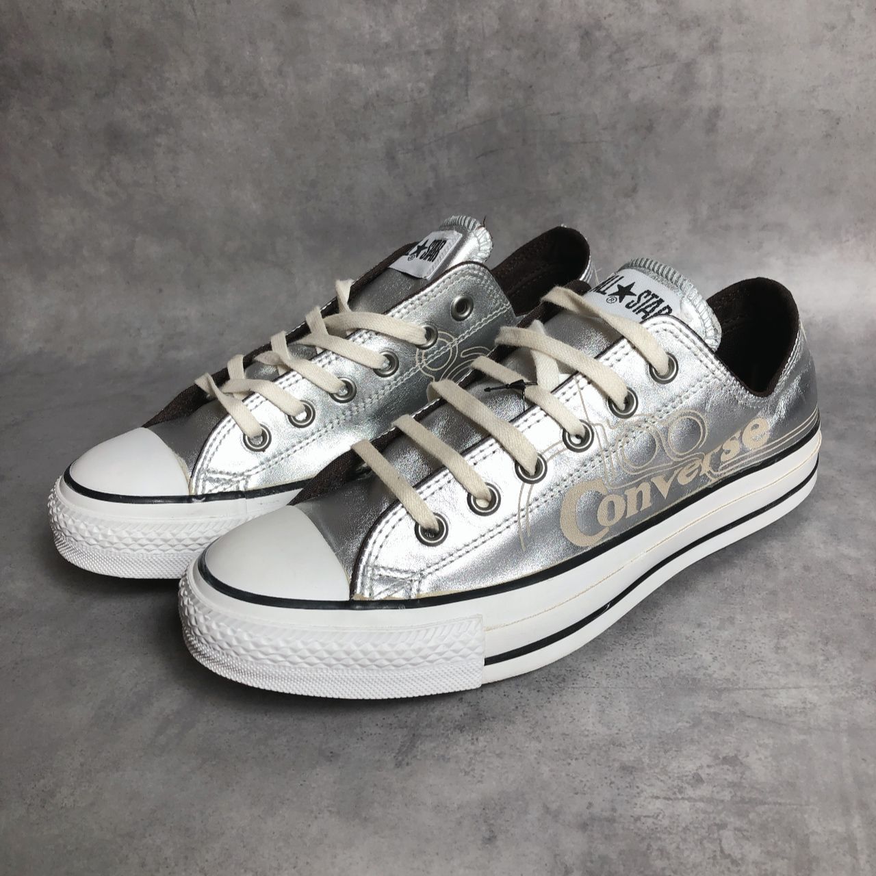 PQ641◇Converse：100周年記念モデル All Star 100 CT CENTURY LINE OX◇25.5cm◇シルバー系 コンバース オールスター Century Project 6,336円