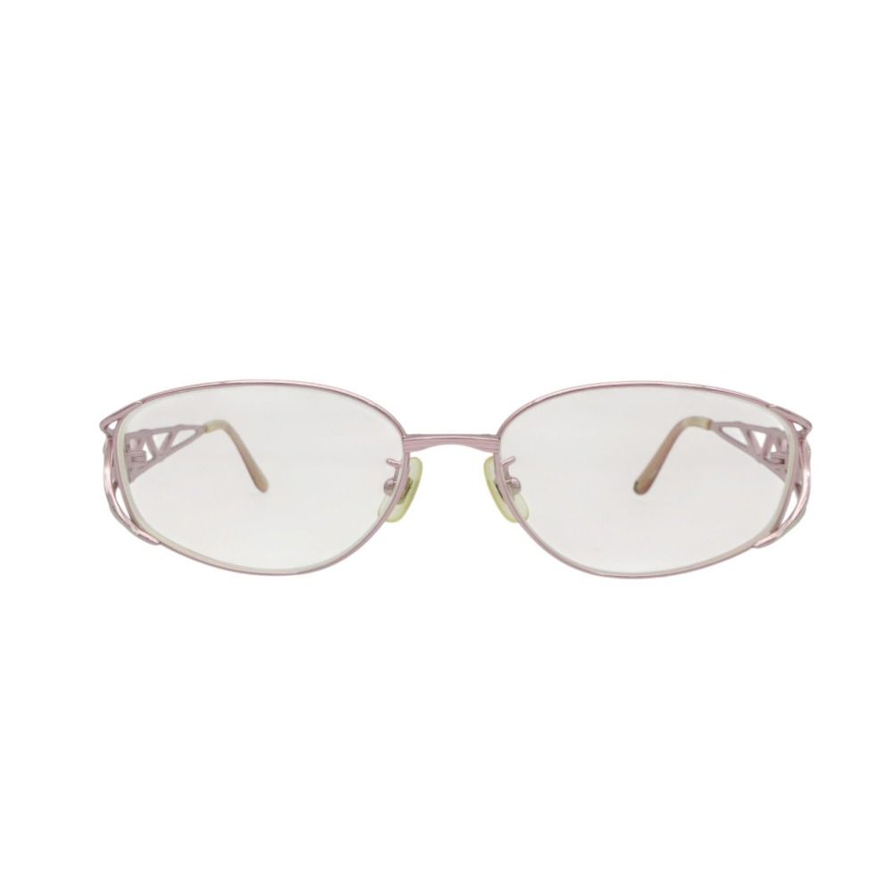 VERSACE ヴェルサーチ メガネ メデューサ ロゴ メガネ 眼鏡 フレーム 度入り サイズ54□16-130 アイウェア ピンクゴールド レディース 【中古】