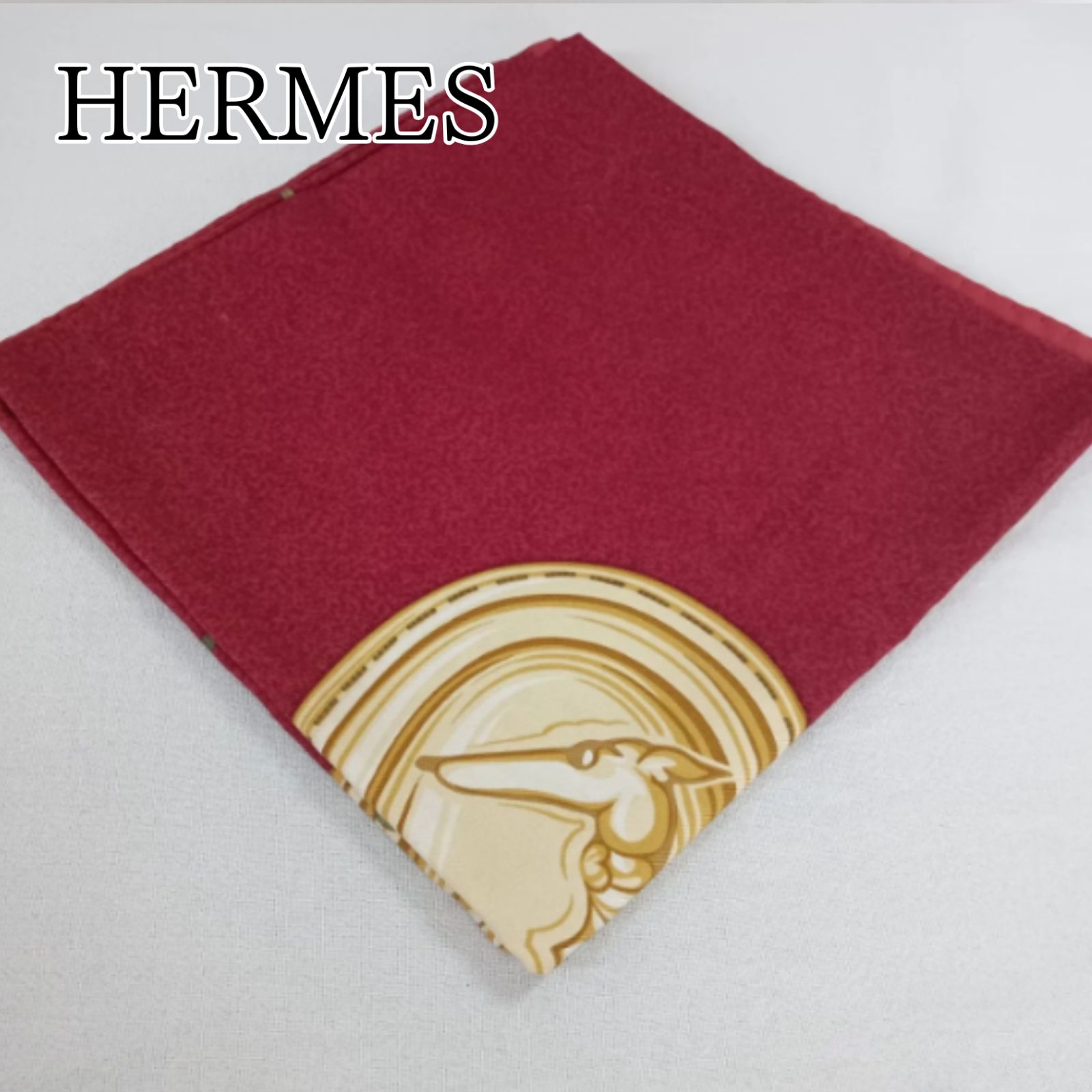 【美品】エルメス HERMES スカーフ カレ 90 馬車柄 レッド ボルドー フランス製 ギフト【キ148】 9,402円