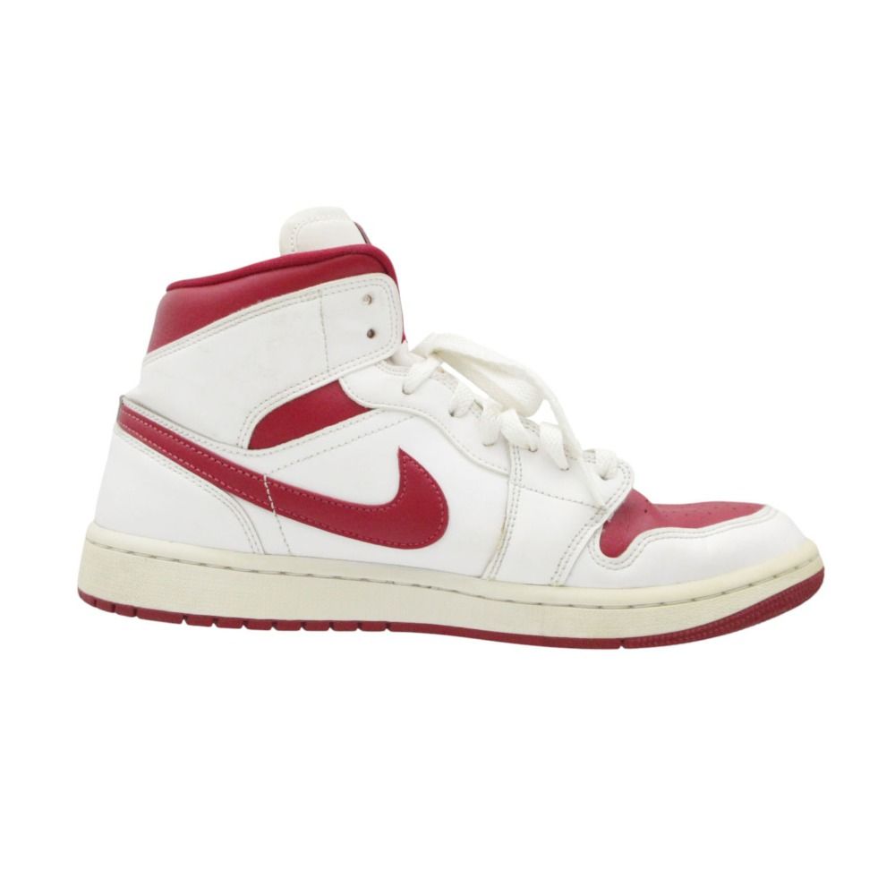 NIKE ナイキ エア ジョーダン スニーカー ウィメンズ 1 ミッド ホワイト/ボムグラナトｰホワイト WMNS AIR JORDAN 1 MID シューズ 靴 ハイカット ホワイト 11 28cm メンズ 【中古】 6,660円