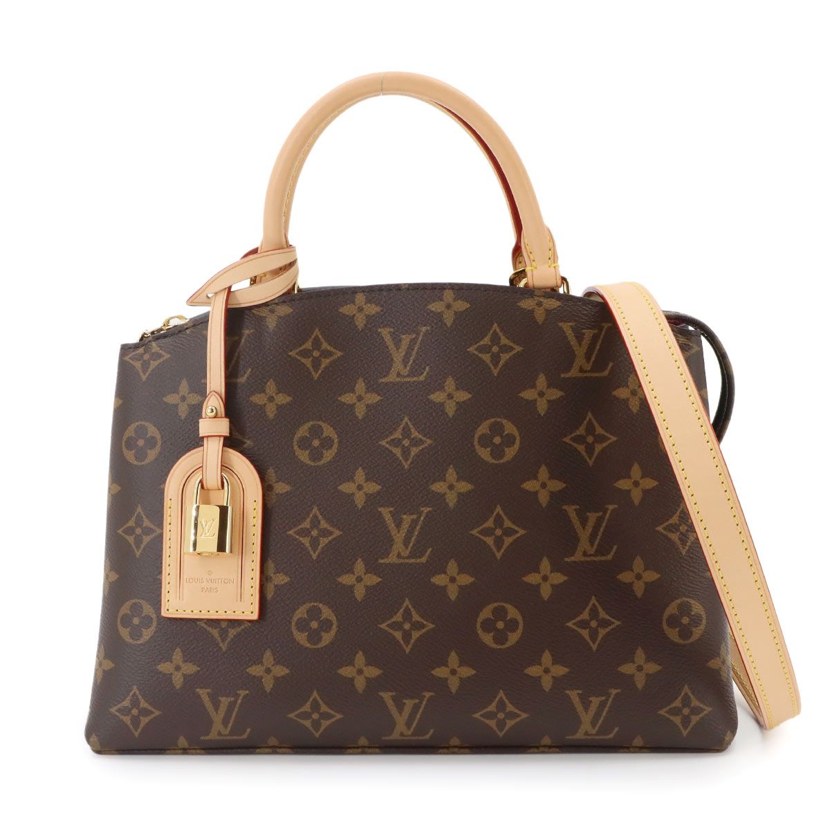 未使用 展示品 ルイ ヴィトン LOUIS VUITTON モノグラム プティ パレ PM 2way ハンド ショルダー バッグ ブラウン M45900 RFID 90335243