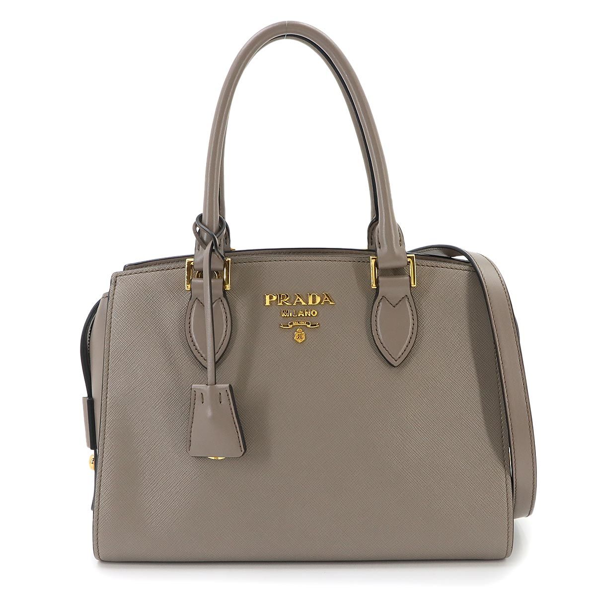 新品同様 プラダ PRADA サフィアーノ 2way ハンド ショルダー バッグ 