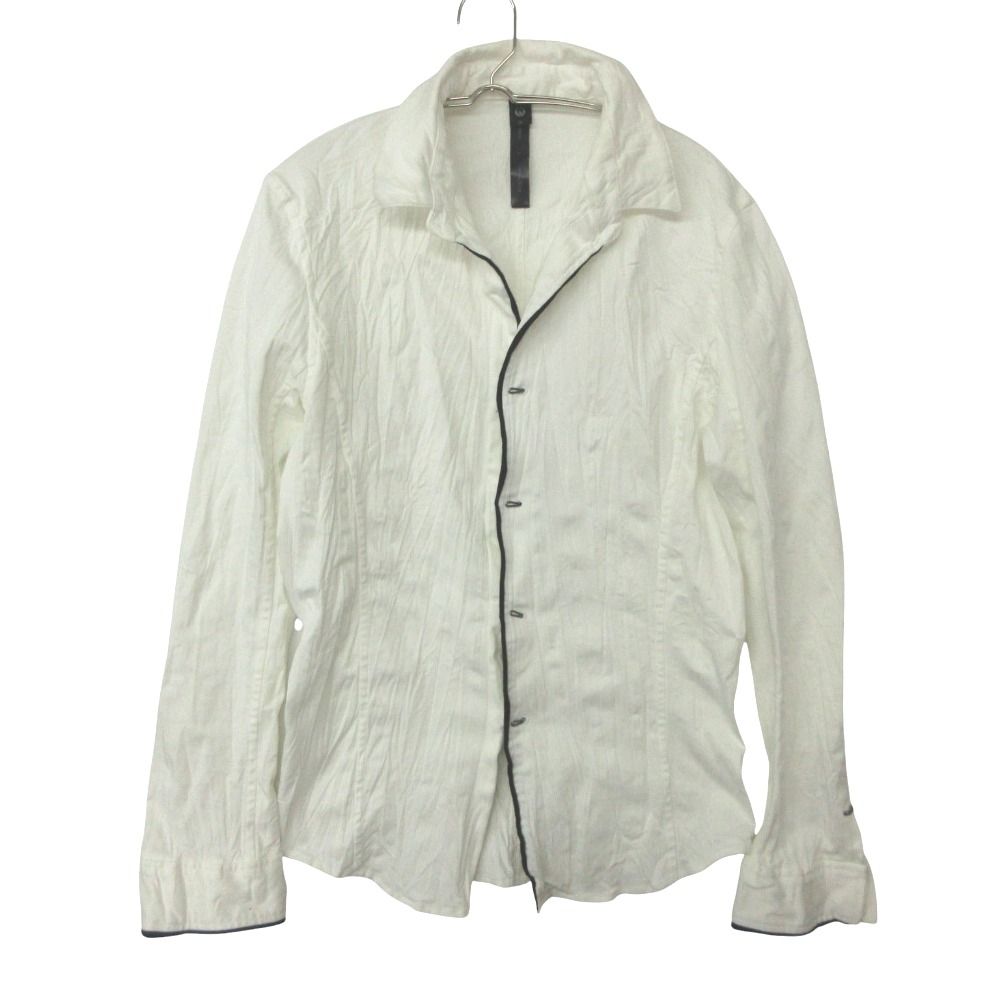 wjk ダブルジェイケイ 長袖シャツ 2023AW 4 hook shirt_wjd5 しわ加工 シャツ トップス 長袖 ホワイト L メンズ 【中古】 6,000円