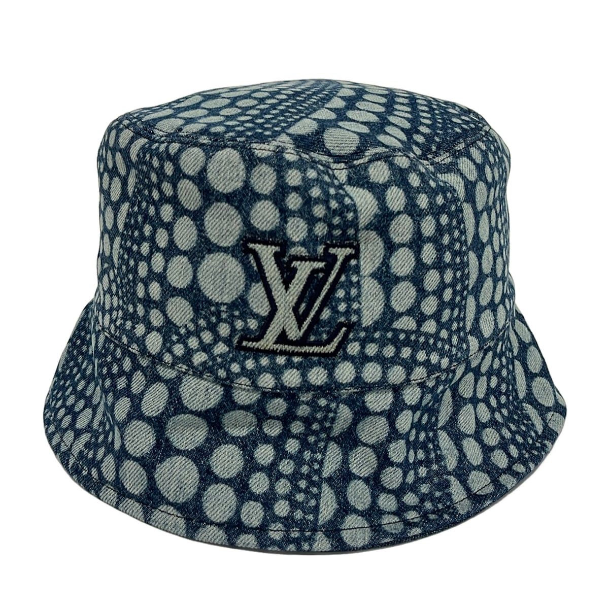 LOUIS VUITTON(ルイヴィトン) ハット ルイ・ヴィトン×草間彌生美品 LV × YK シャポー・パンプキン M7066L ネイビー×ライトブルー