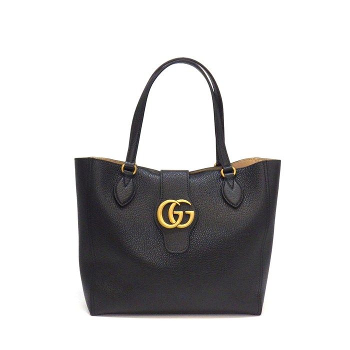 グッチ GUCCI トートバッグ GGマーモント ダリア 779831 (652680) ブラック レザー ゴールド金具 【中古】 107,690円