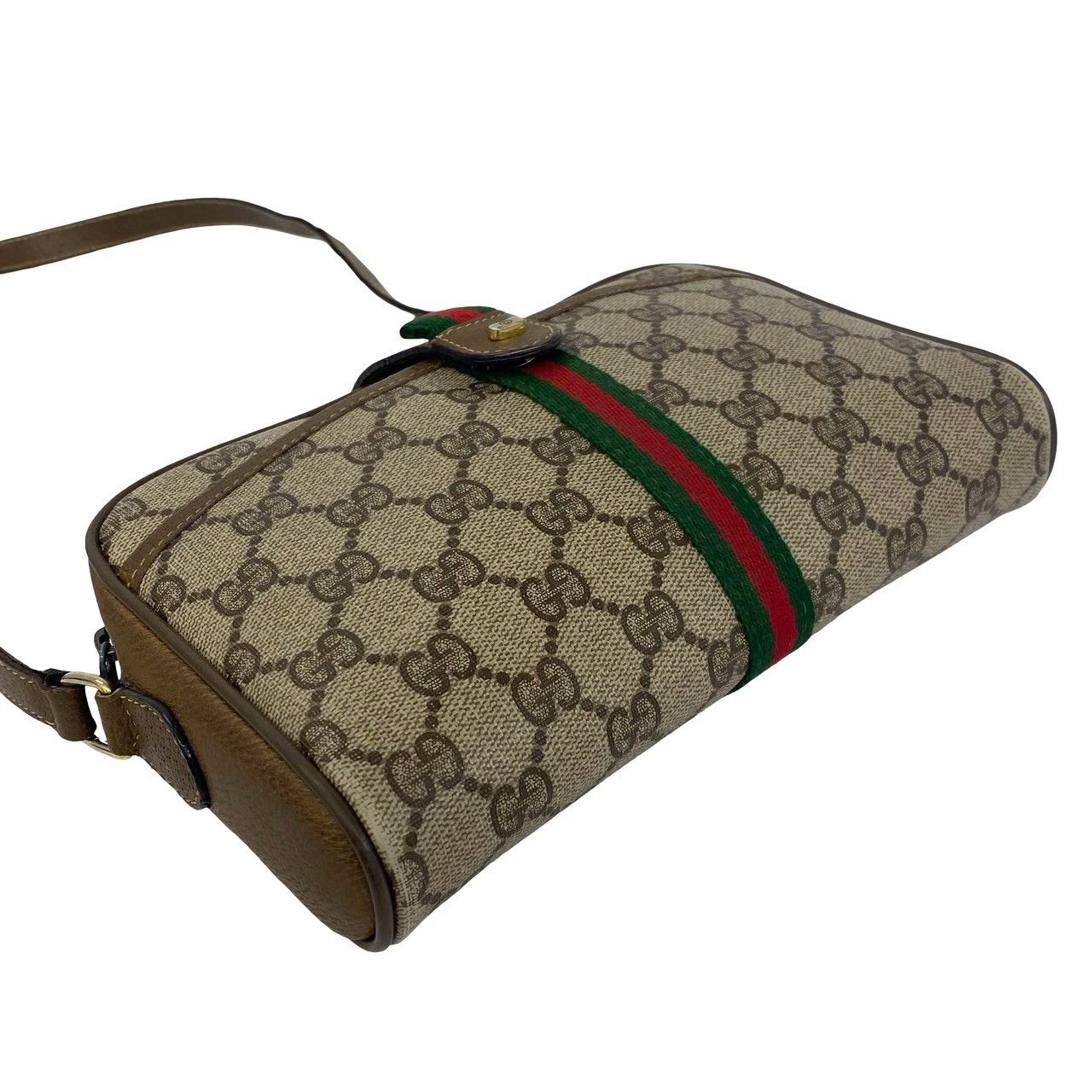 極 美品 GUCCI グッチ オールドグッチ シェリーライン GG ロゴ 柄
