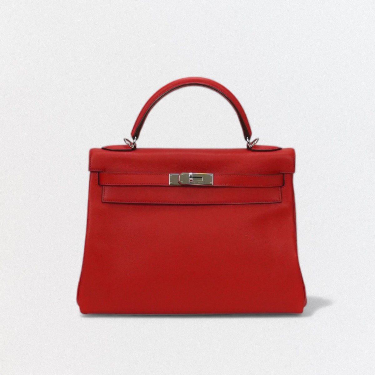 エルメス HERMES ケリー32 ケリー 32 バッグ トートバッグ ショルダーバッグ エバーカラー ルージュトマト Rougetomato レッド Red 赤 シルバー金具 ハンドバッグ V字金具 新型金具 KELLY 660,000円