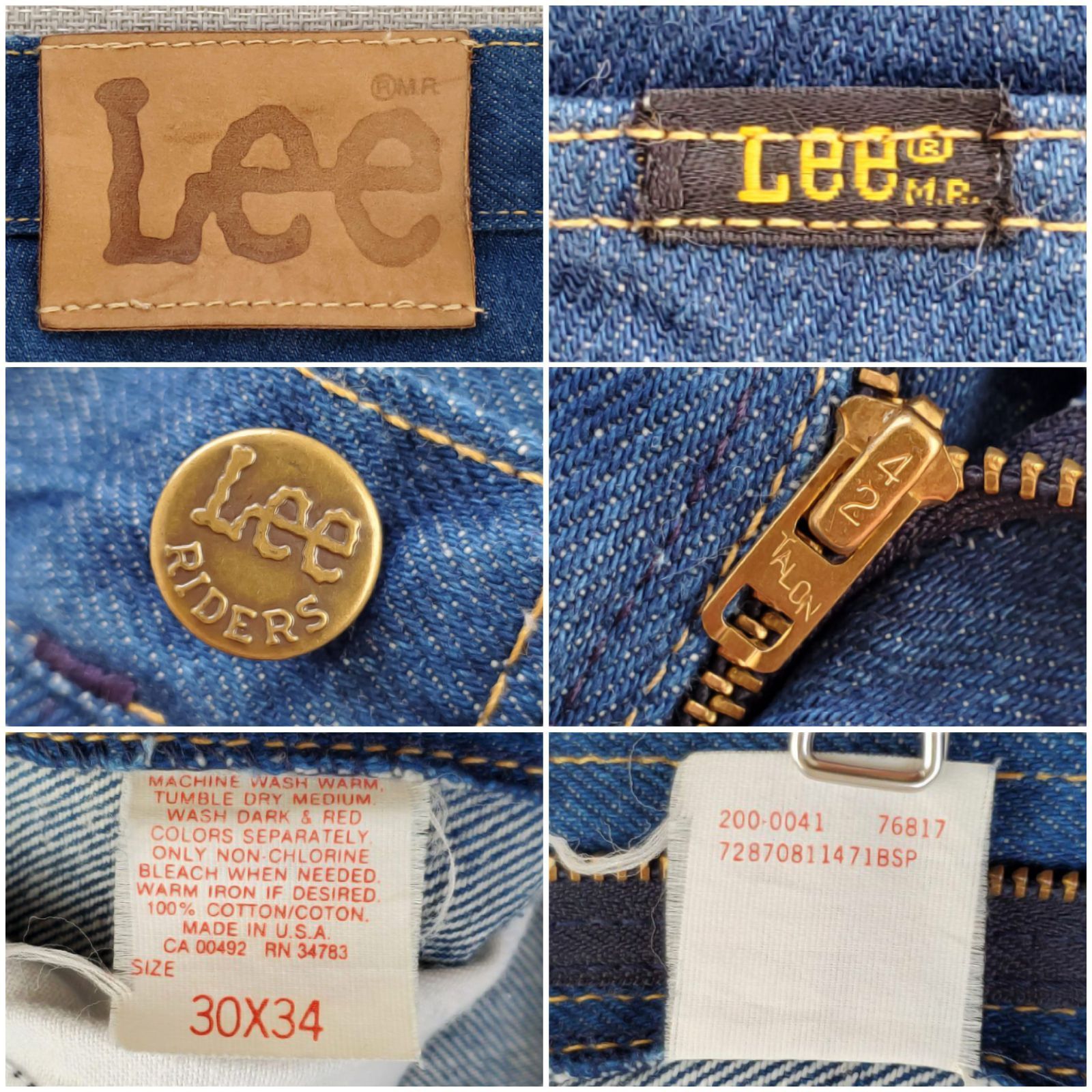 Leeリー□美品 1980s vintage USA製 42TALON RIDERS 200-0041 