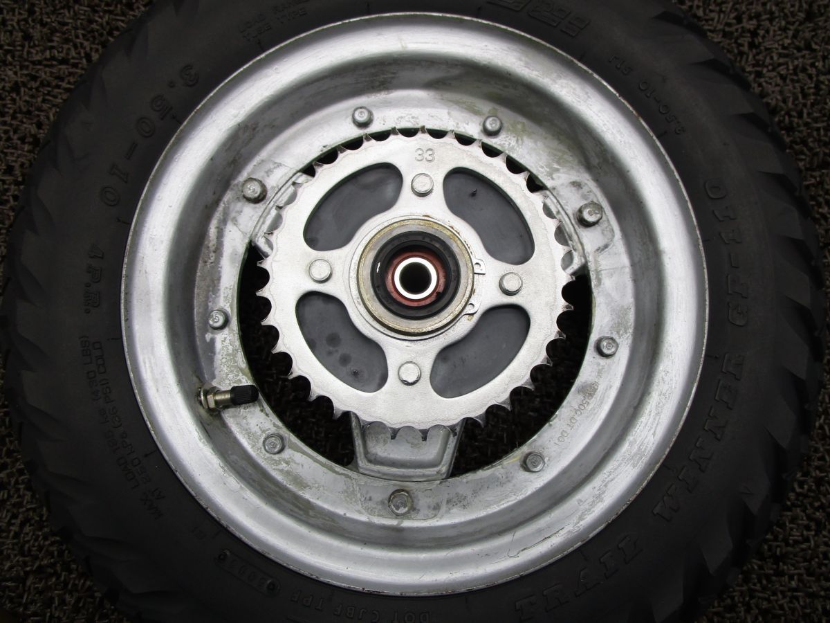 シャリー70 リアホイール スプロケット ブレーキドラム □C606！CF70 ホンダ 【 CF70E 】 CHALY キャブ車 動画有 角目 6V