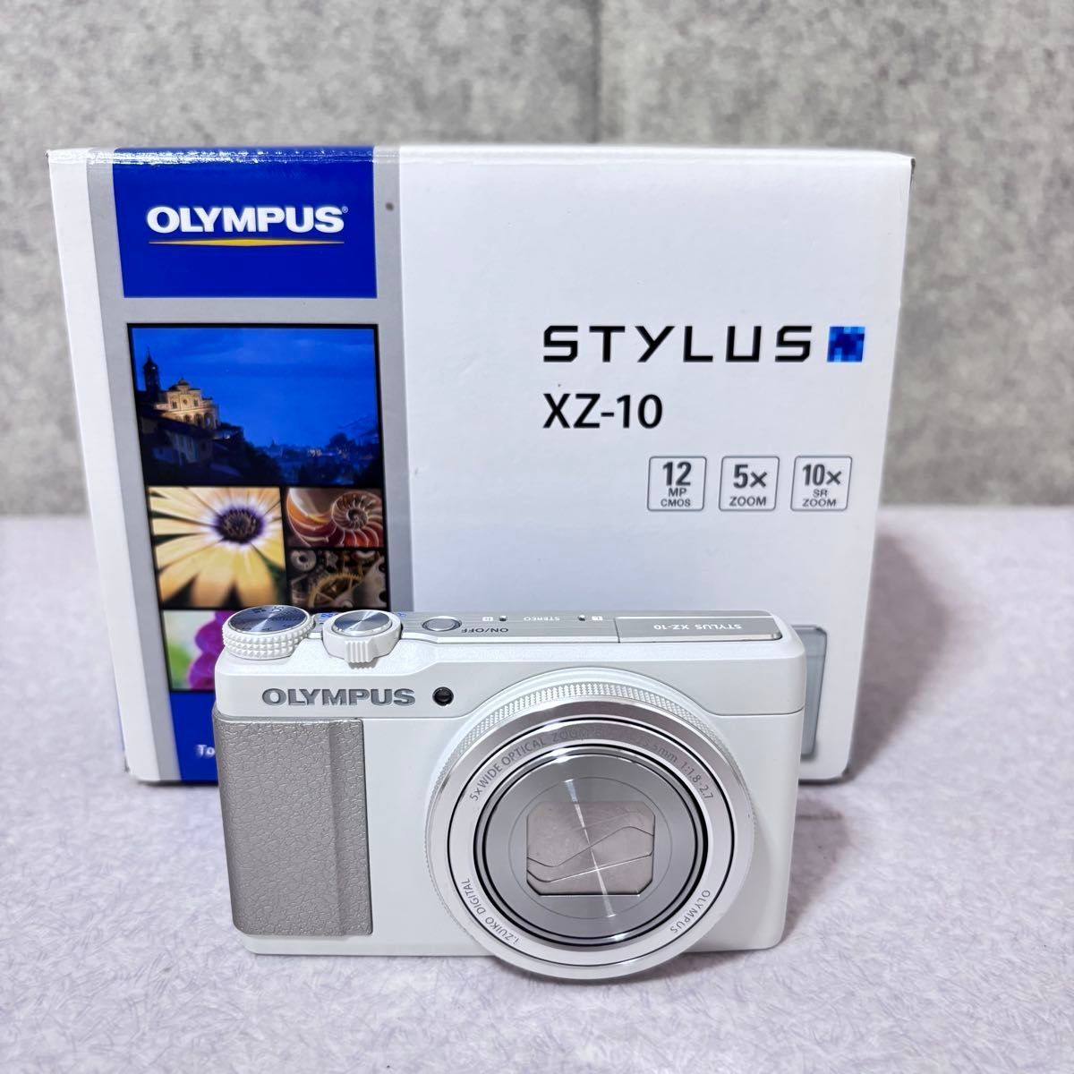 ■【外観美品】 オリンパス OLYMPUS STYLUS XZ-10 シルバー コンパクトデジタルカメラ バッテリー付属 11,550円