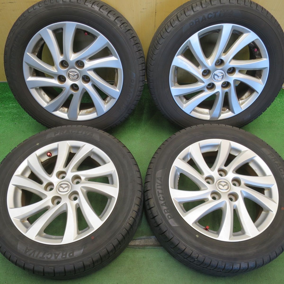 バリ溝！24年！9.5分◎マツダ CWEFW プレマシー 純正 205/55R16 プラクティバ ヨコハマ製 16インチ PCD114.3/5H◎6072502NJノ