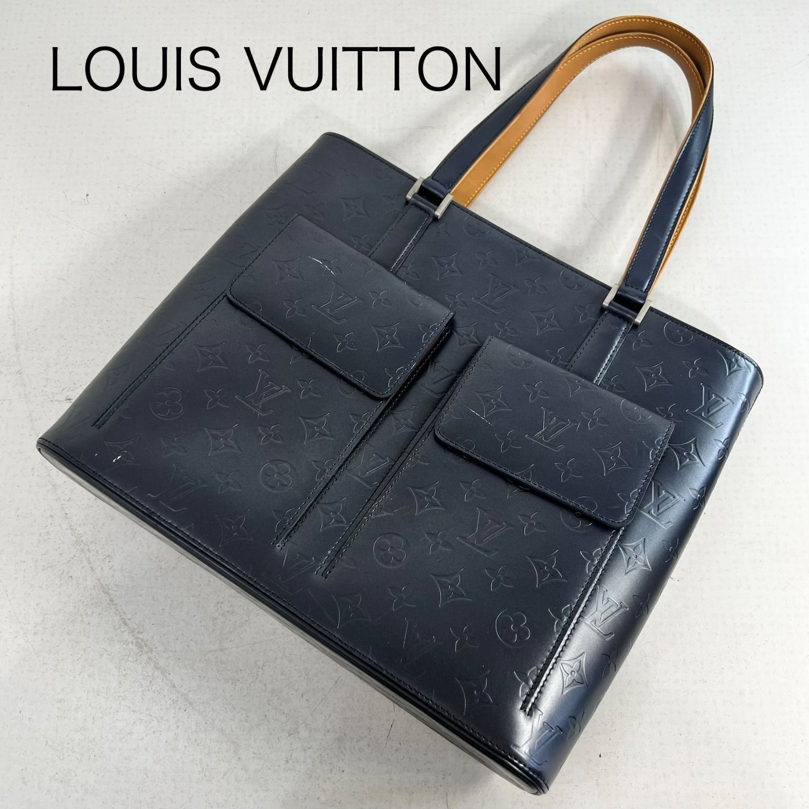 【中古】LOUISVUITTON ルイヴィトン モノグラム・マット ウィルウッド トートバッグ モノグラム A4収納可 レザー