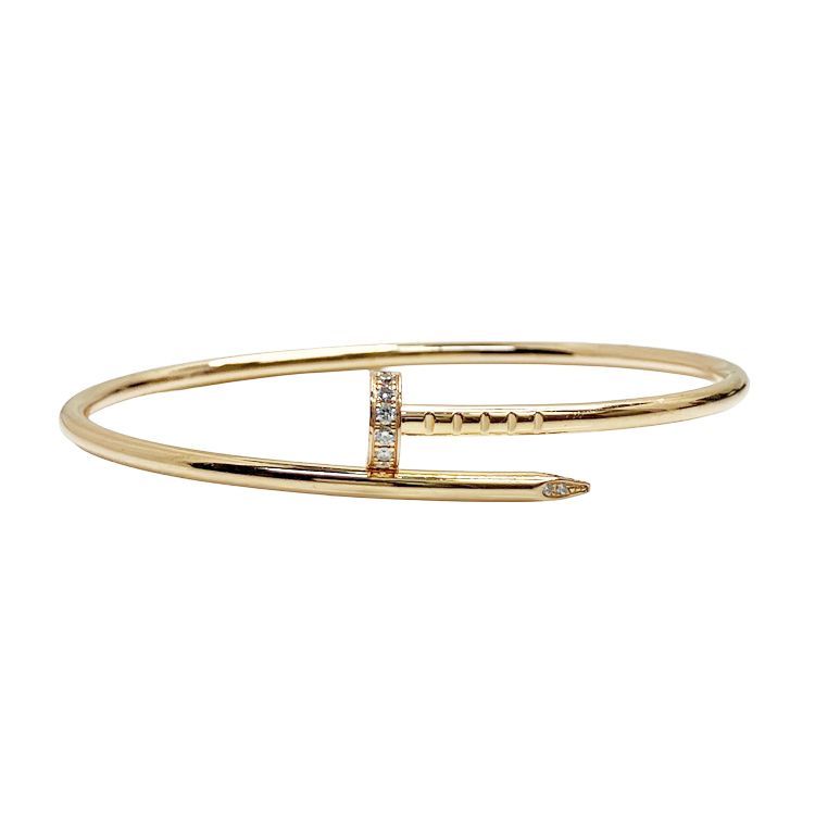 Cartier カルティエ Juste un Clou Bracelet Small Model ジュスト アンクル ブレスレット スモールモデル ダイヤモンド B6065816 バングル 釘モチーフ size=16 750PG K18PG ピンクゴールド