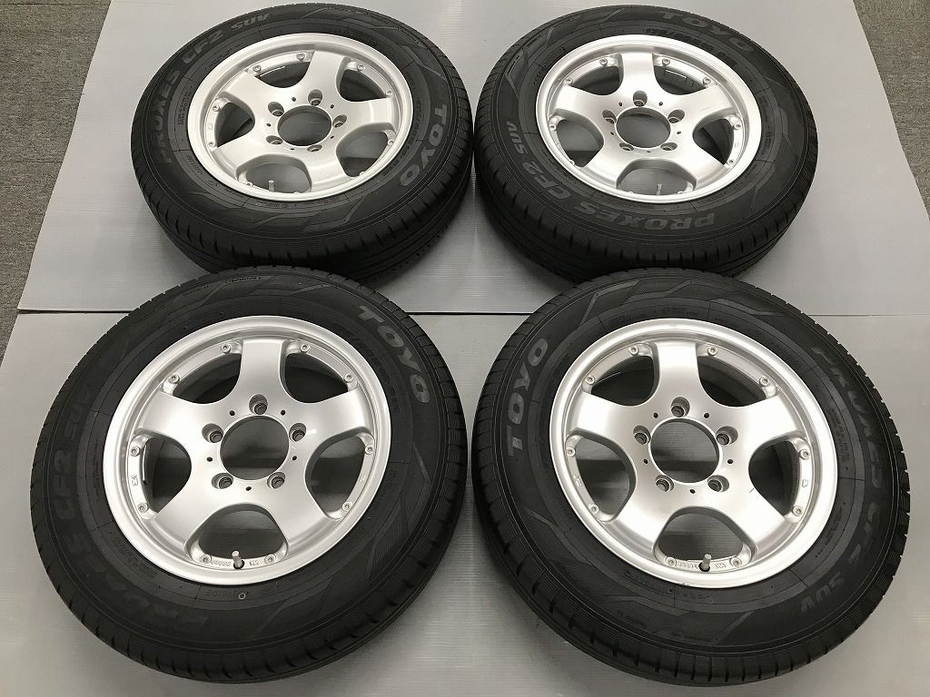 ◎ジムニー用セット 純正風 傷少美品 16inc 5.5J +20 139.7/5H タイヤおまけ バリ溝 TOYO 175/80R16 即納 個人宅OK すぐ使えます 4本セット 23,616円