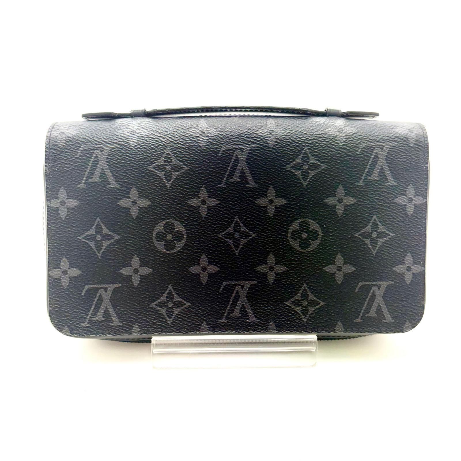 LOUIS VUITTON ルイ・ヴィトン ジッピーXL モノグラム・エクリプス M61698 長財布 PVC ブラック メンズ【中古】471