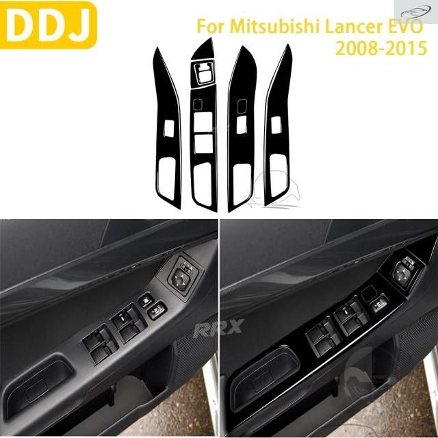 Mitsubishi Lancer EVO X MR 2008-2015 Car Plastic Piano Interior Window Lifting Panel Trim Sticker 6,958円